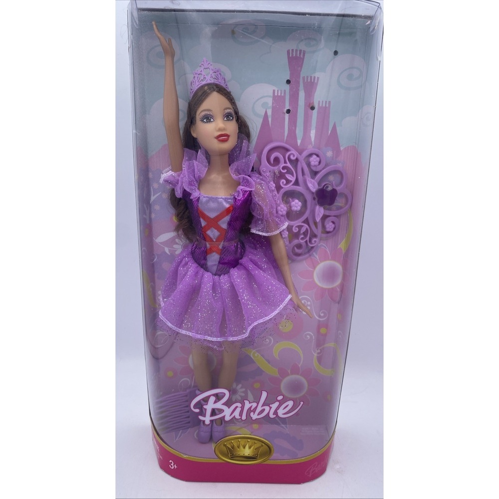2007 Barbie Princess Ballerina with tiara, purple, Mattel,‎ M0131